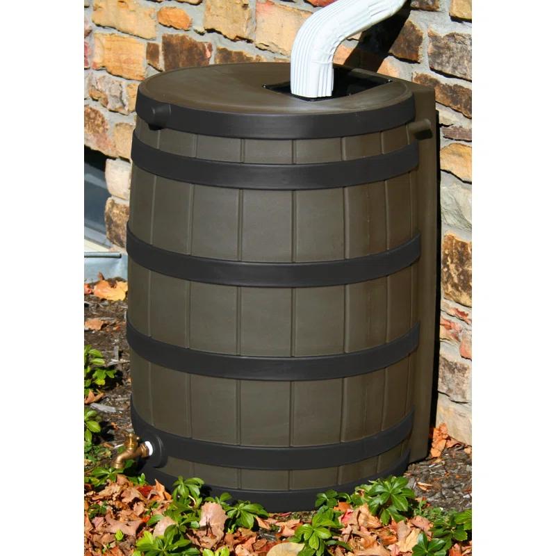Good Ideas Good Ideas Rain Wizard Whiskey Style Rain Barrel with Overflow and Spigot
