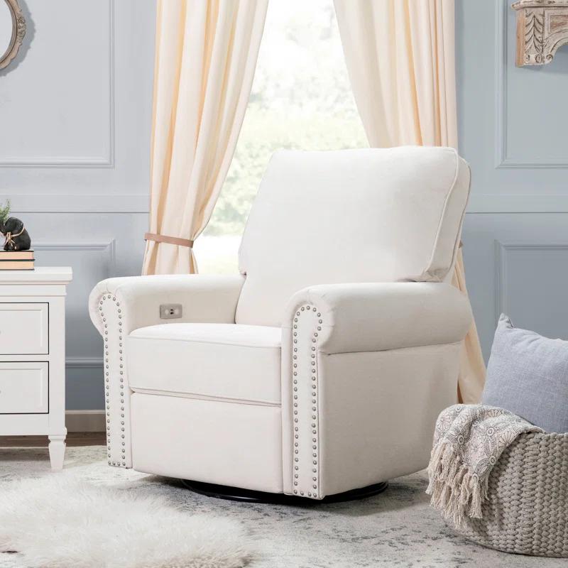 Linden Electronic Recliner and Swivel Glider in Eco-Performance Fabric with USB port