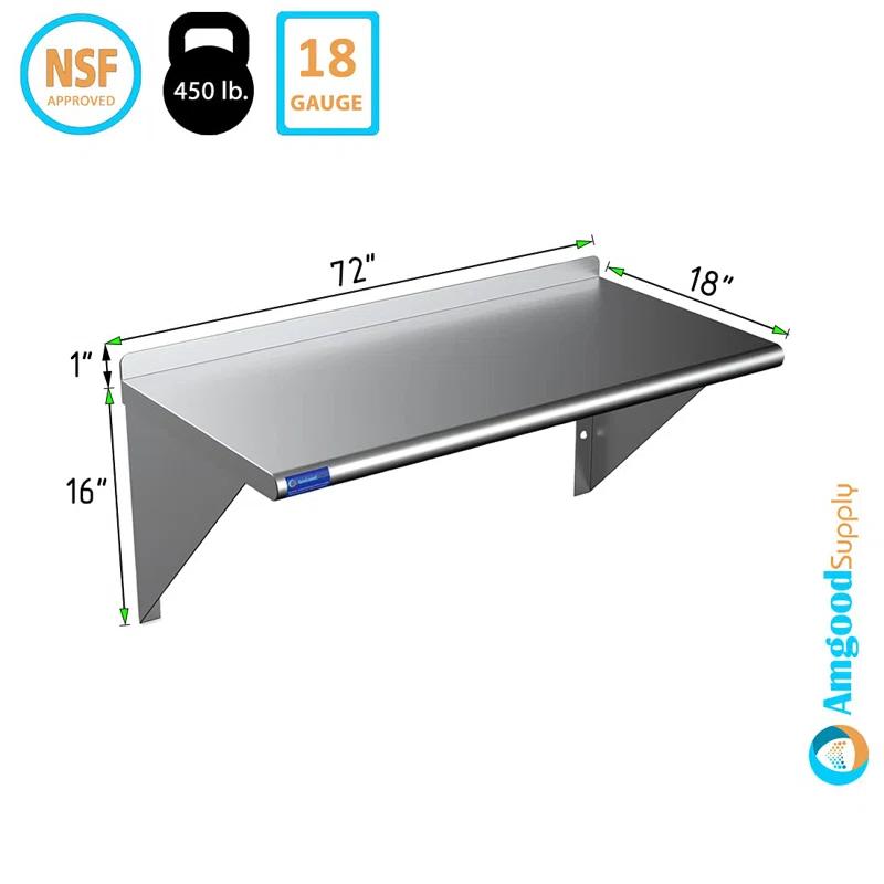 Amgood Stainless Steel Wall Mount Shelf