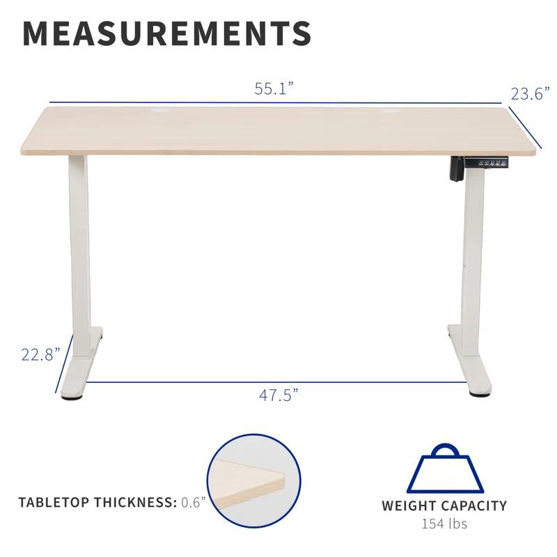 VIVO 55" x 24" Electric Sit Stand Desk, Height Adjustable Workstation (E155TB series)