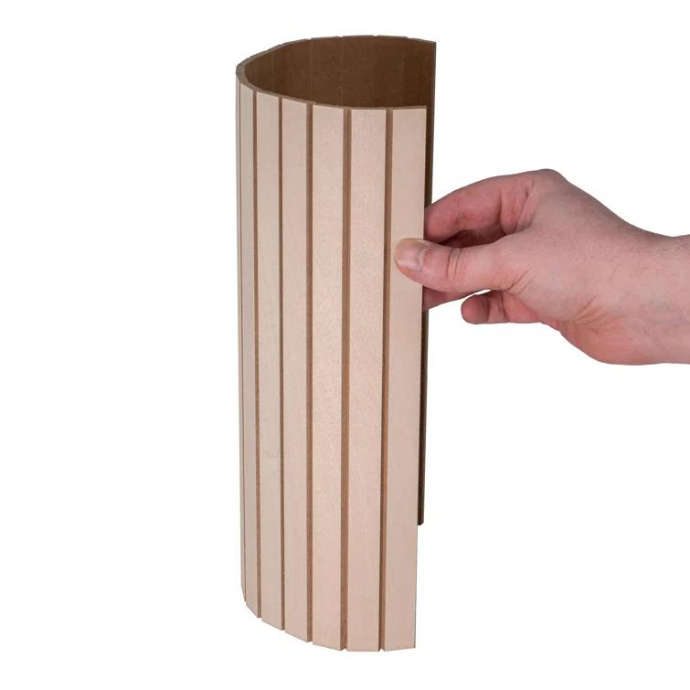 Architectural Products by Outwater L.L.C. Outwater 4Ft Wide X 8Ft High X 5/32In Thick Unfinished Maple Veneer Decorative Wall Tambour Panel With 3/4In 30-Degree Groove Slats – Flexible