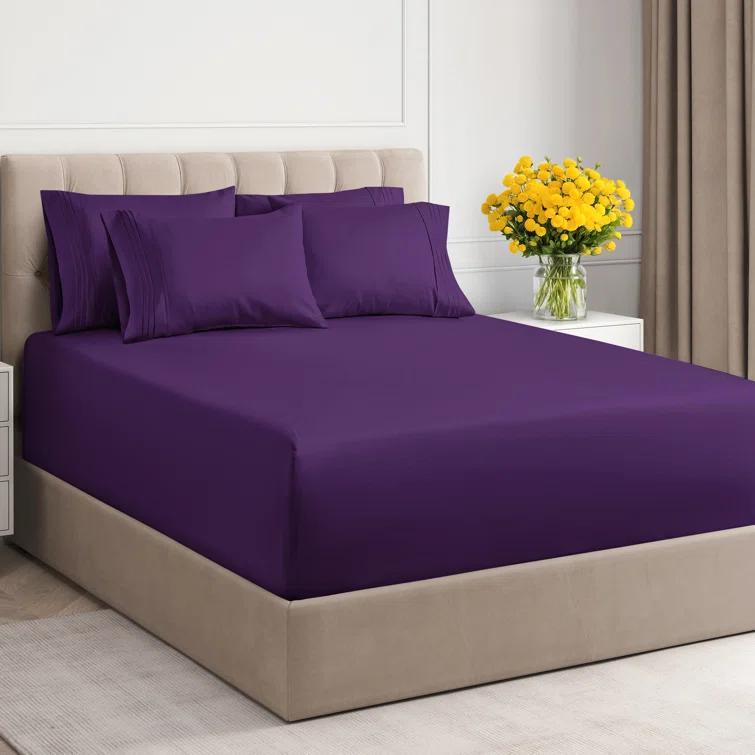 CGK Linens 6 Piece Extra Deep Pocket Ultra Soft & Cooling Sheet Set