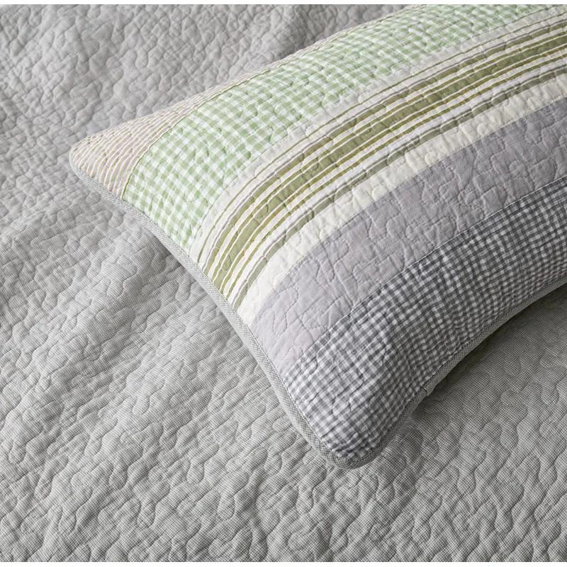 Chezmoi Collection Rene Lightweight Boho Chic Striped Cotton Quilt Set