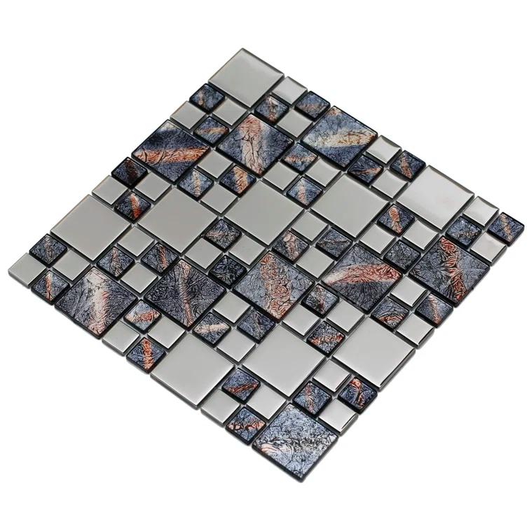 Mirrella Rousha Random Sized Glass Random Mosaic Wall & Floor Tile