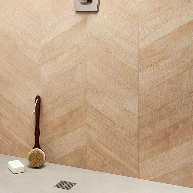 Auburn Chevron 24 in. x 48 in. Matte Porcelain Floor and Wall Tile (15.49 Sq. Ft. / Case)