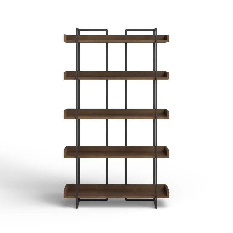 Berrien Solid Wood Etagere Bookcase