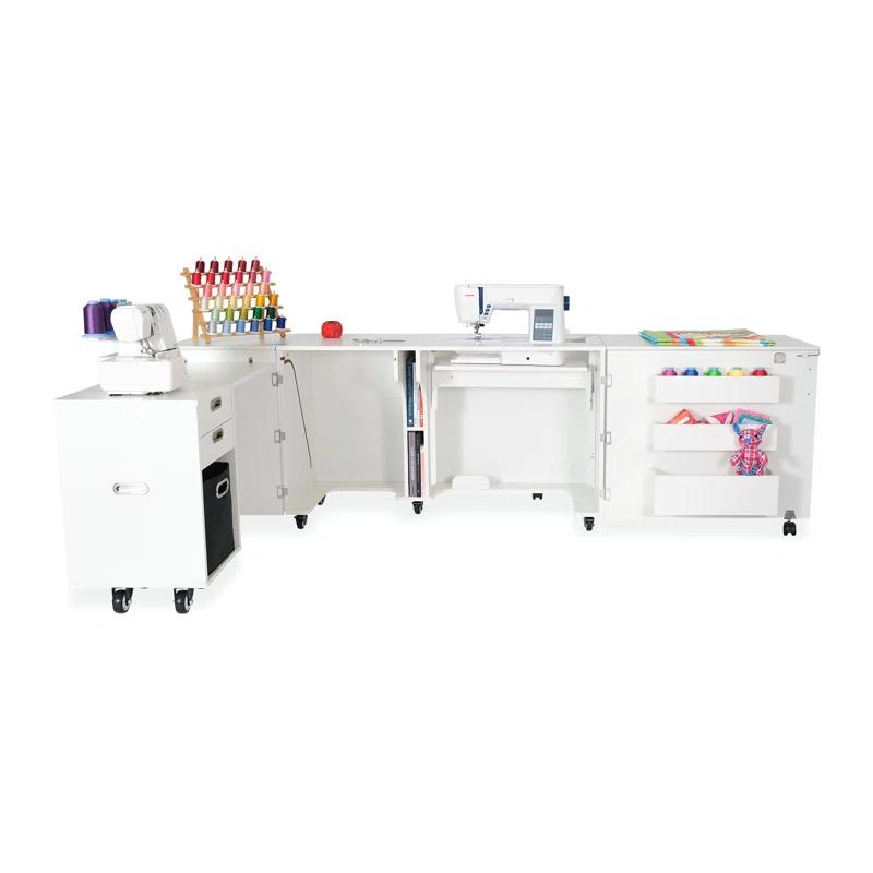 Arrow Sewing Aussie Sewing Cabinet with Hydraulic Machine Lift and Caddy by Kangaroo Sewing Furniture