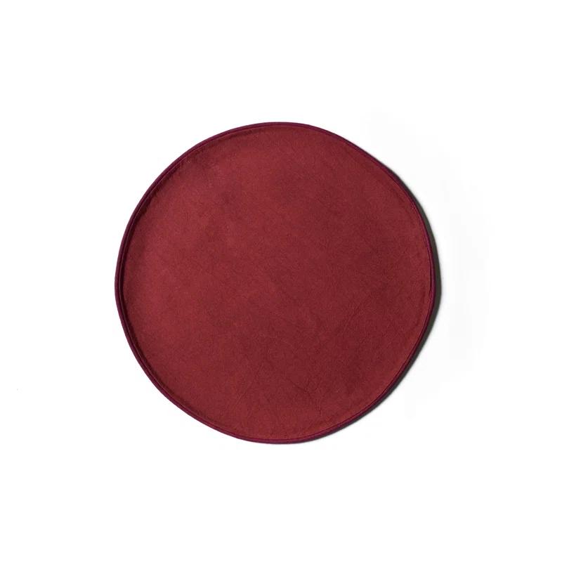 Blush And Pine Color Block Round Placemat Set Of 4