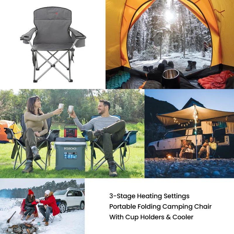 Folding Camping Chair with Cushions