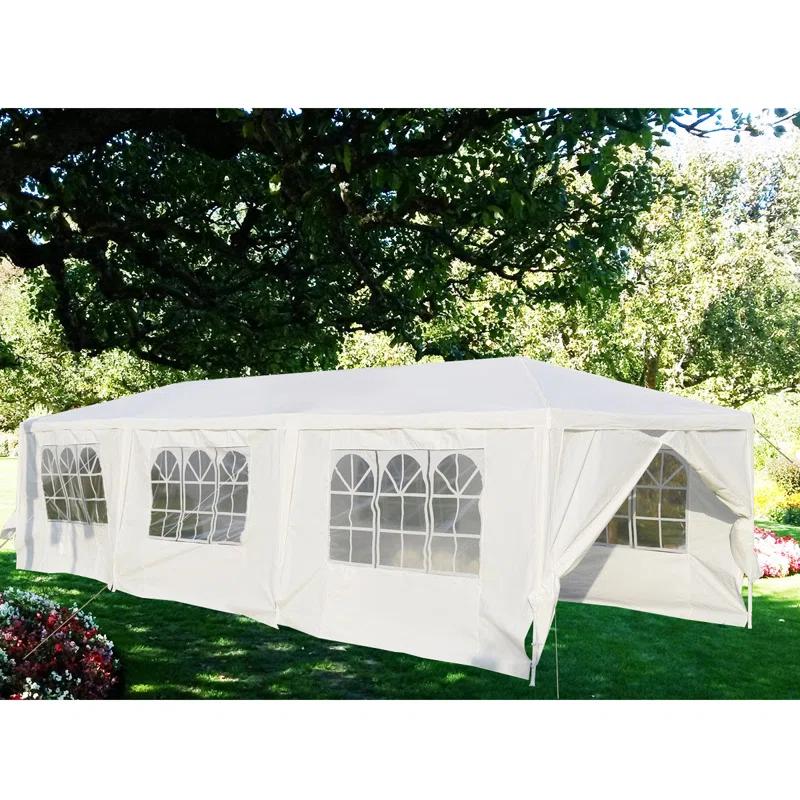 Costway 30 Ft. W x 10 Ft. D Steel Party Tent Canopy