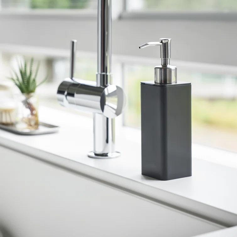 Yamazaki Home Yamazaki Home Refillable Hand Soap Dispenser With Pump, Bathroom, Kitchen, 8.5 fluid oz.