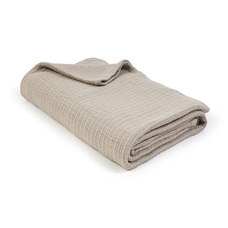 Chatham Cotton Matelasse Coverlet by Pom Pom at Home - Natural / King