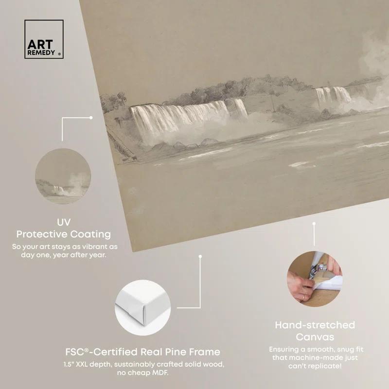 Art Remedy Niagara Falls Canvas Vintage Art Prints by Art Remedy