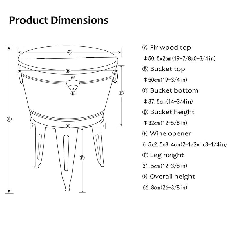 Laurel Foundry Modern Farmhouse® Maisy Metal Beverage Tub