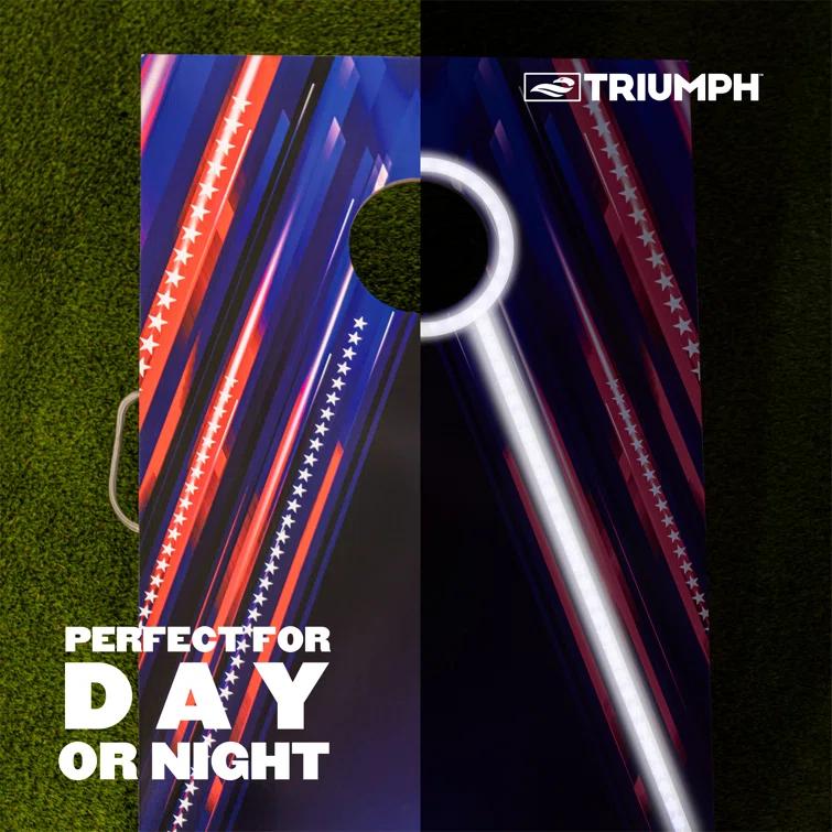 Triumph Sports Triumph Led Patriotic Cornhole Set