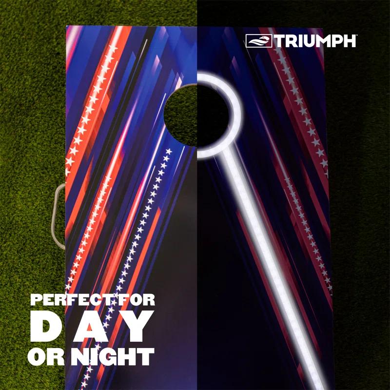 Triumph Sports Triumph Led Patriotic Cornhole Set