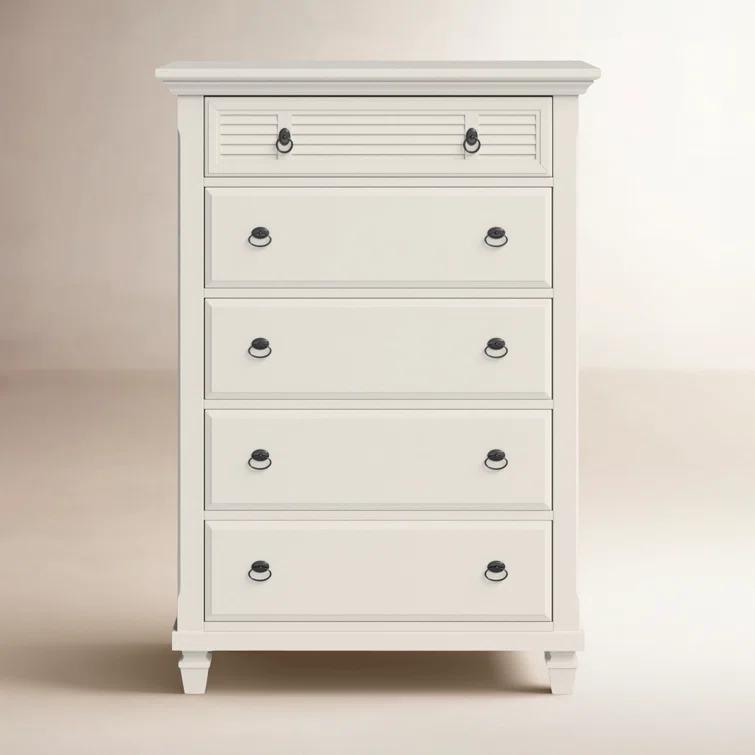 Gleda 5 Drawer Chest, White