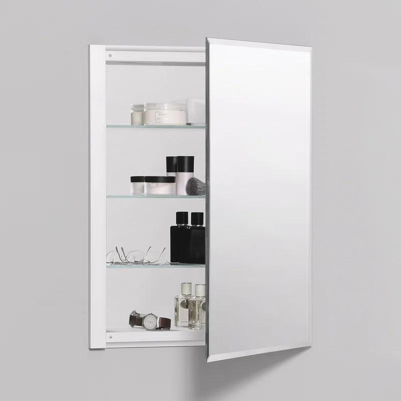 R3 Series Recessed or Surface Mount Frameless Medicine Cabinet with 3 Adjustable Shelves