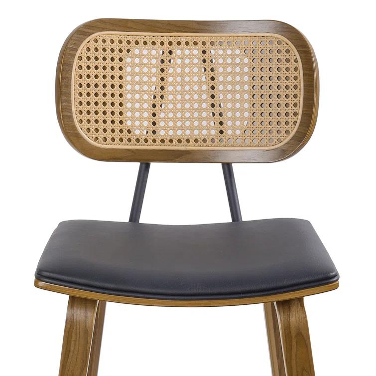 Latitude Run® 26" Upholstered Rattan Counter Height Stool (Set of 2)