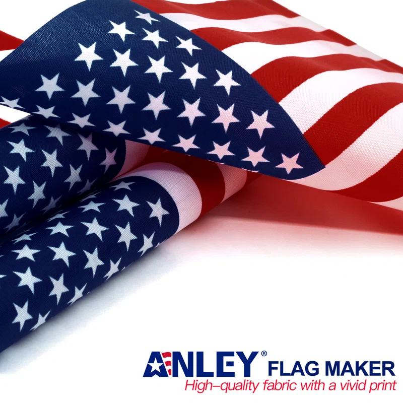 ANLEY Double Sided Polyester Independence Day Flag Set
