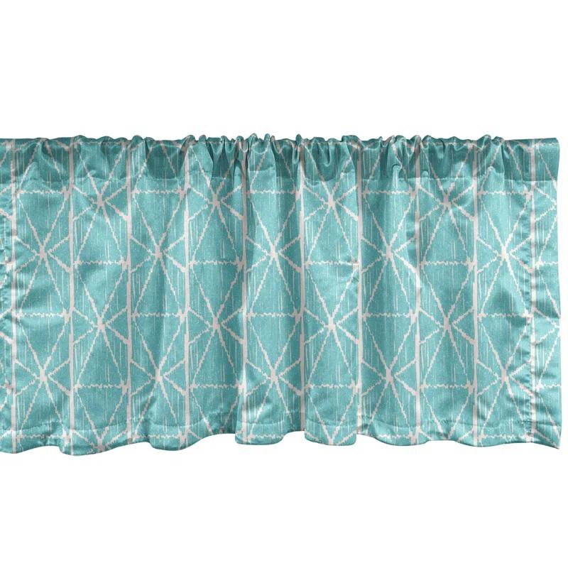 Ambesonne Ambesonne Geometric Valance Pack of 2 Triangular Rectangles 93021
