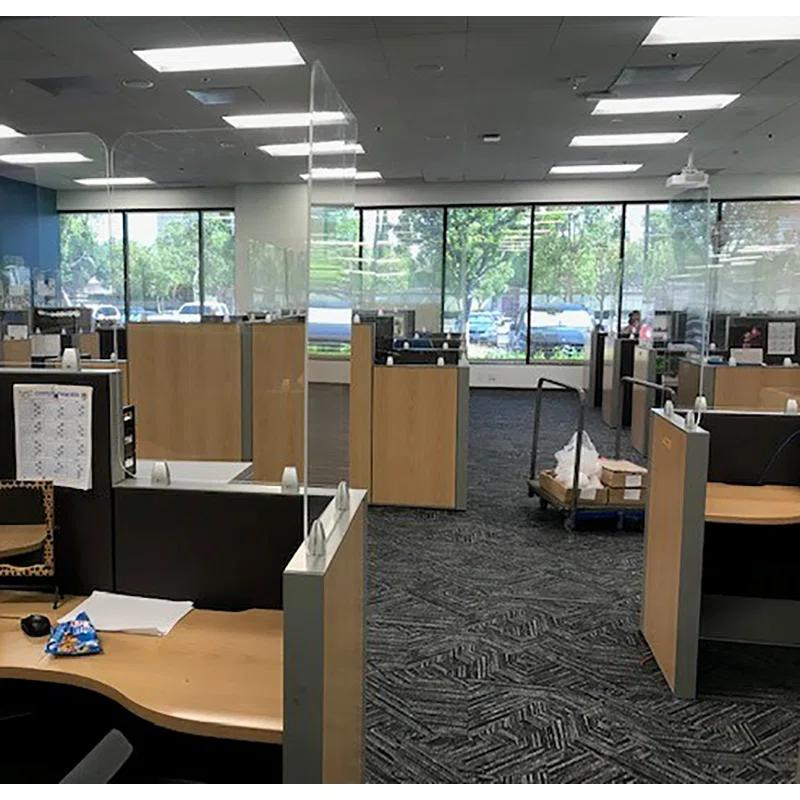 Boss Office Products Plexiglass 1 Panel Desk Privacy Panel