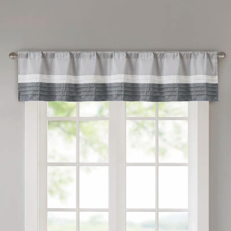 Madison Park Amherst Polyoni Pintuck Single Window Valance