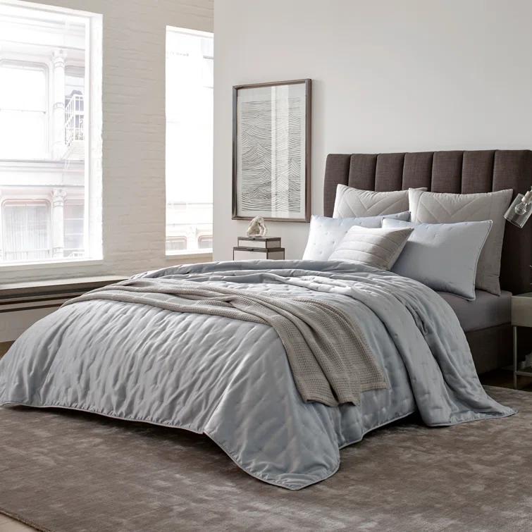 Kenneth Cole Kenneth Cole Waffle Grid Solid Cotton Blanket