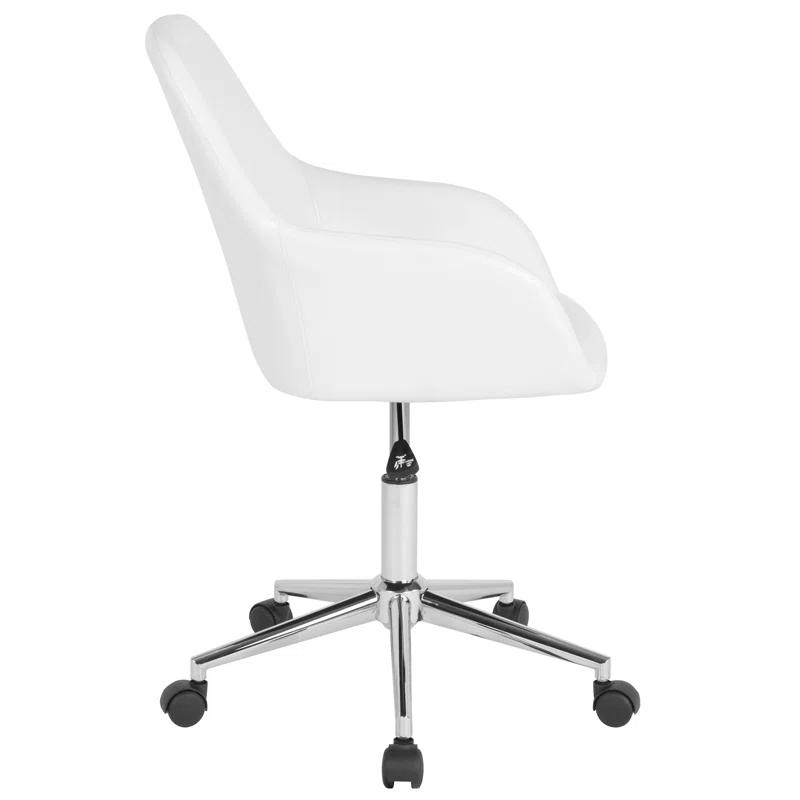 Flash Furniture Cortana Contemporary Home & Office Mid-Back LeatherSoft Upholstered Swivel Chair
