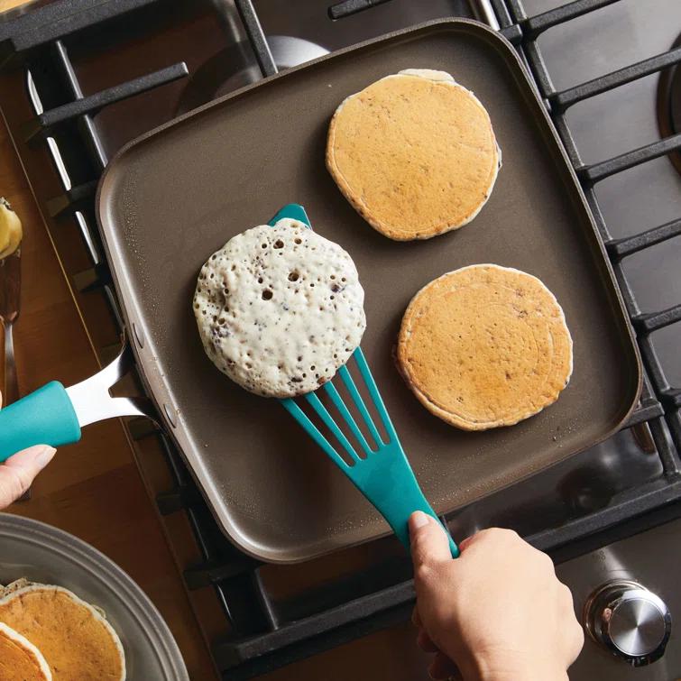 Rachael Ray Rachael Ray Cook + Create Aluminum Nonstick Square Stovetop Griddle Pan, 11-Inch