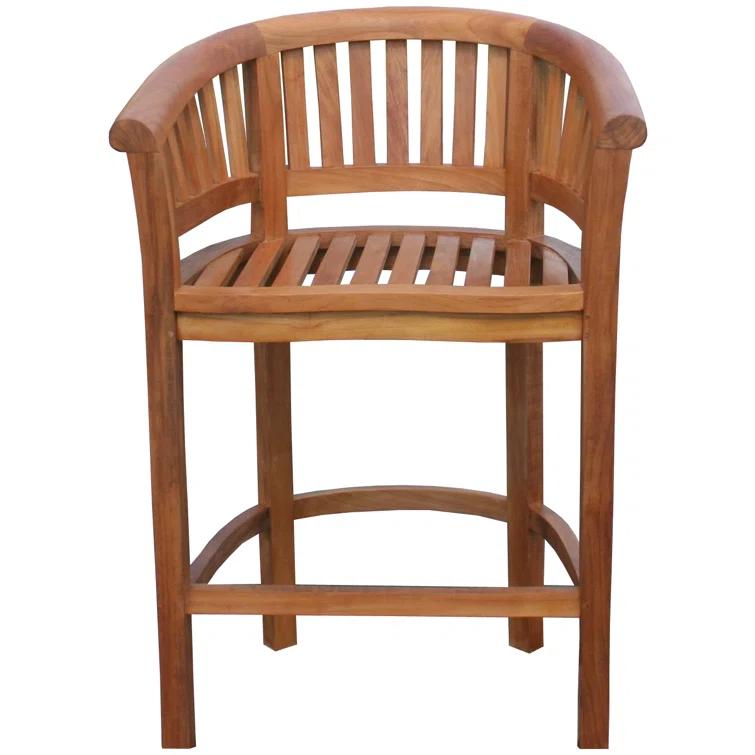 Chic Teak Amily 4 - Person Teak Wood Patio Dining Set with Rectangular Table