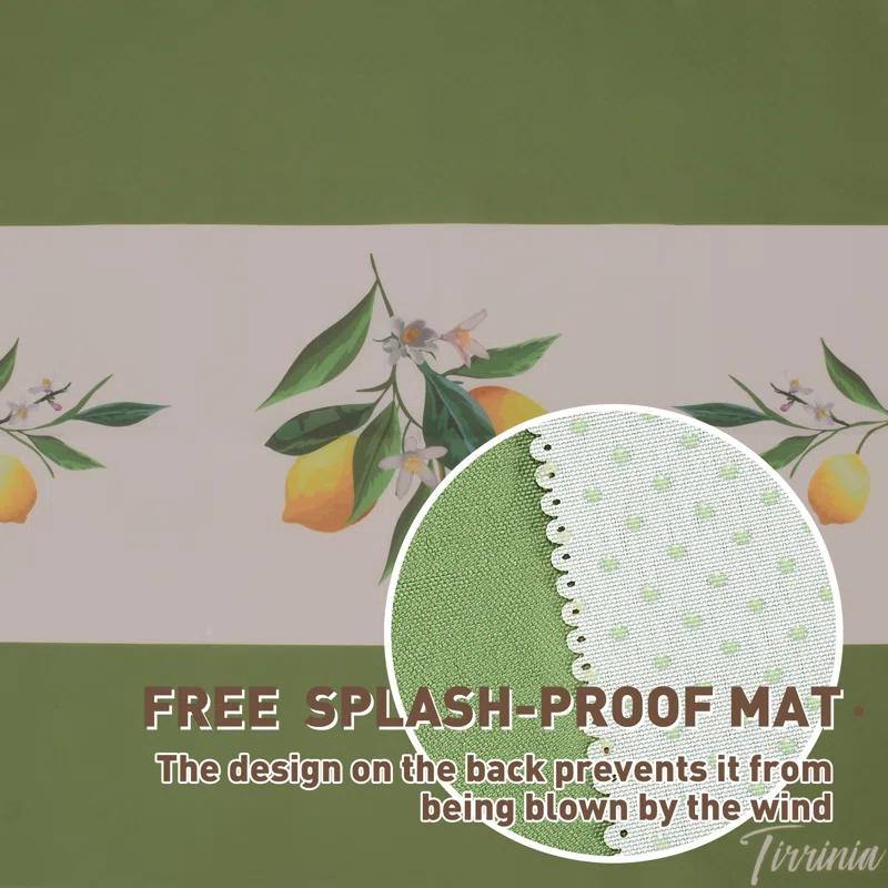 Tirrinia 26x26in Bamboo Picnic Table with Carrying Bag + Free Picnic Pad, Outdoor Portable All-Purpose Table for Concerts, Camping, Beach, Tailgating, Patio, Kitchen, Living Room