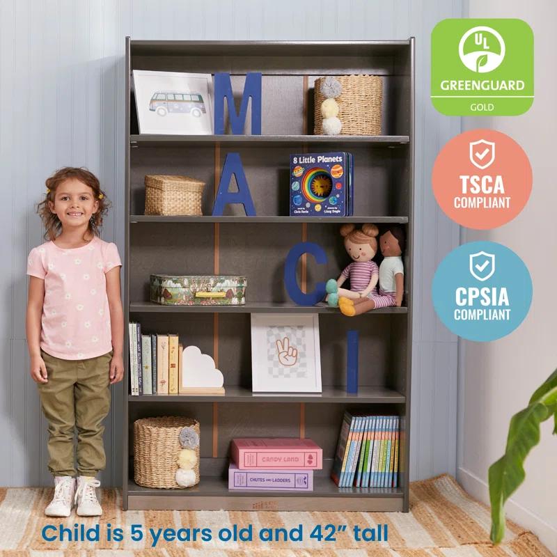 ECR4Kids ECR4Kids Classic Bookcase, 60in, Adjustable Shelves