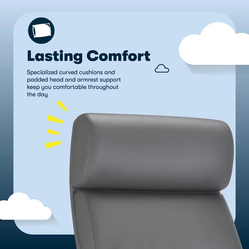 Serta Serta Comfort Executive Big & Tall Office Chair, Ergonomic High-Back, Semi Plush Seat, Padded Arms