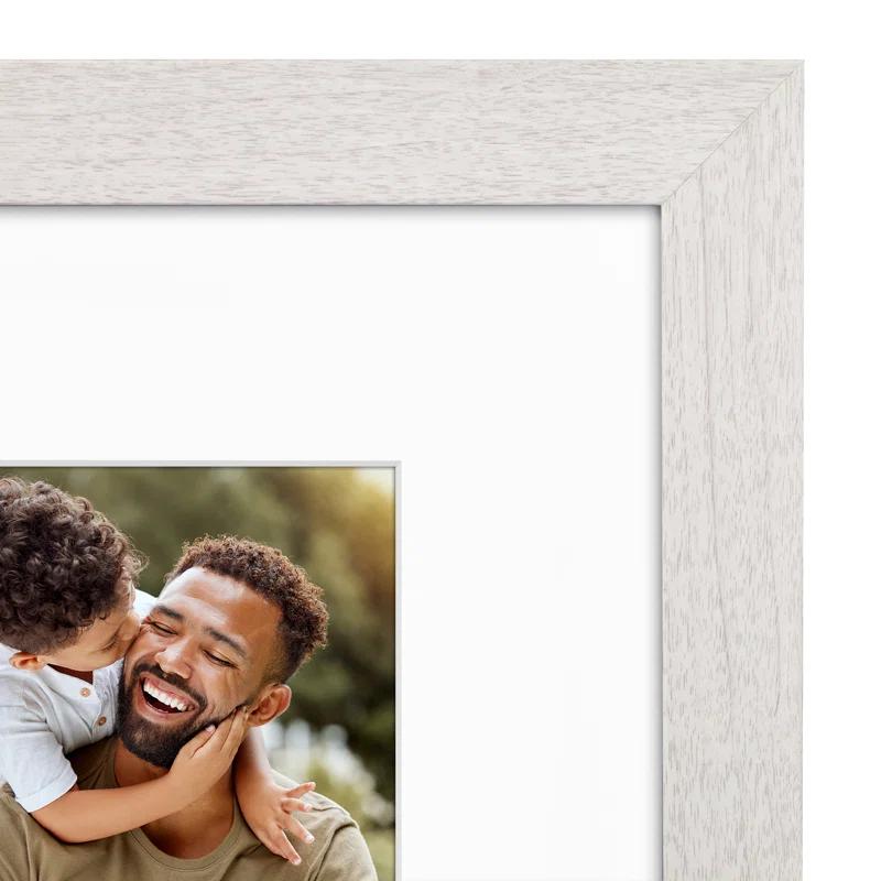 Americanflat Americanflat Picture Frame - Frame with Mat - Wide Molding - Shatter-Resistant Glass