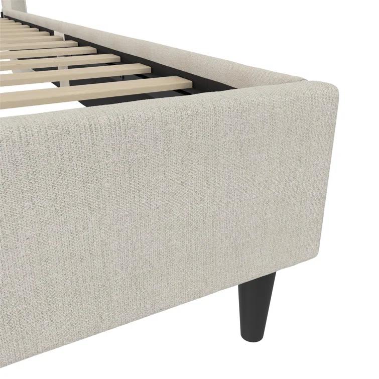 Novogratz Louis King Upholstered Wingback Bed
