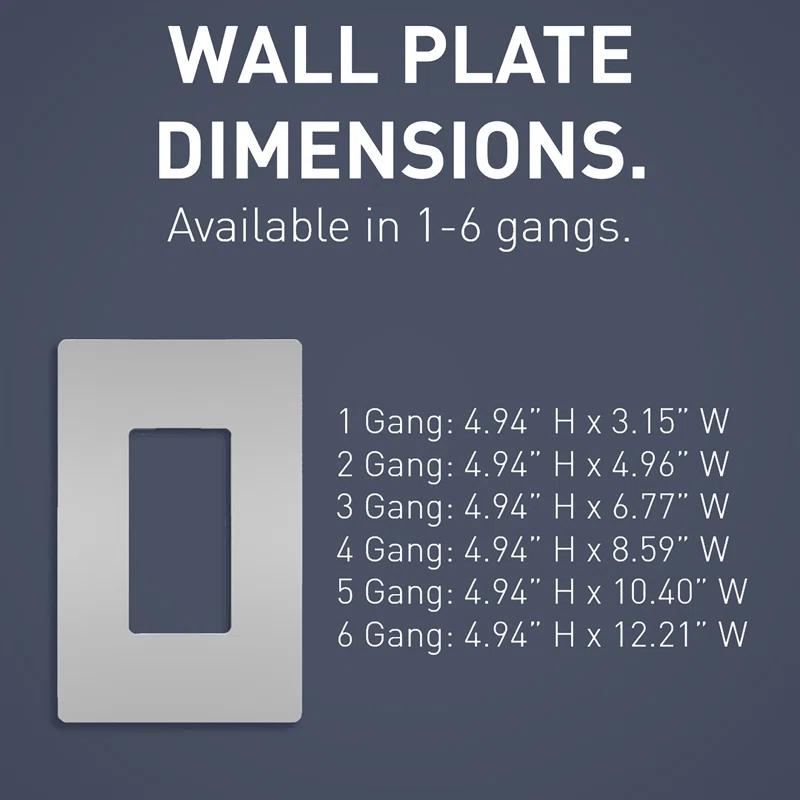 Legrand Radiant 1-Gang Decorator Rocker Screwless Wall Plate