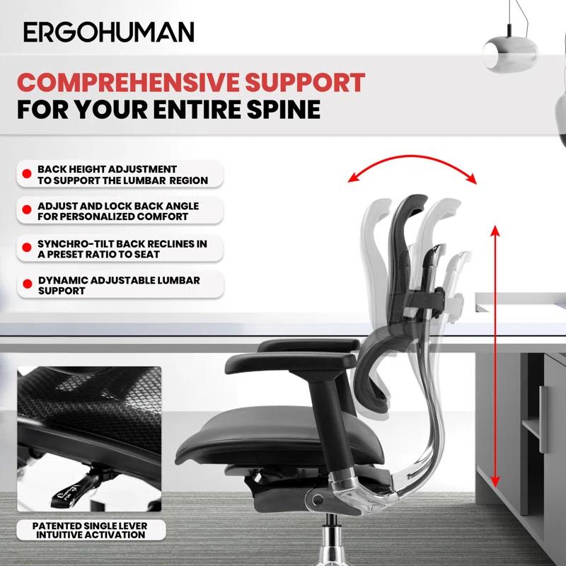 Eurotech Seating Ergohuman Leather Task Chair