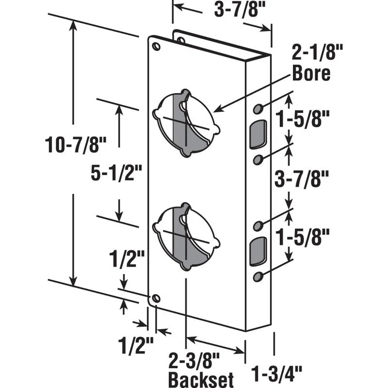 Prime-Line Lock and Door Reinforcement Plate (Single Pack)