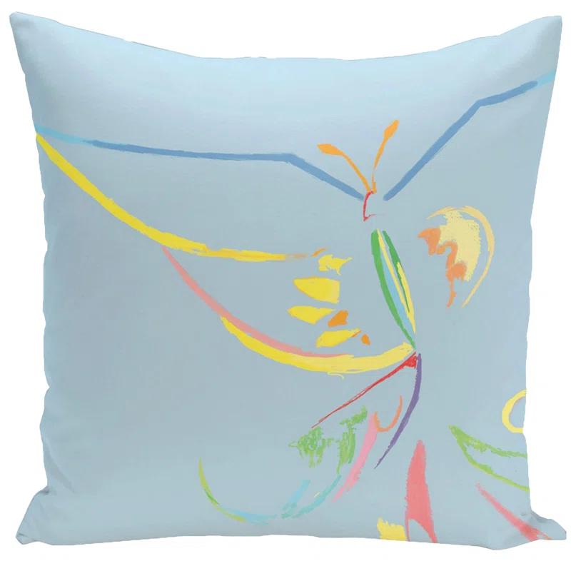 e by design Abstract Reversible Throw Pillow