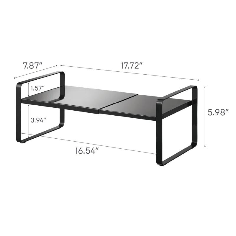 Yamazaki Home Yamazaki Home Steel Kitchen 2 Tiered Shelf Rack- Expandable Countertop Organizer For Kitchen, Steel
