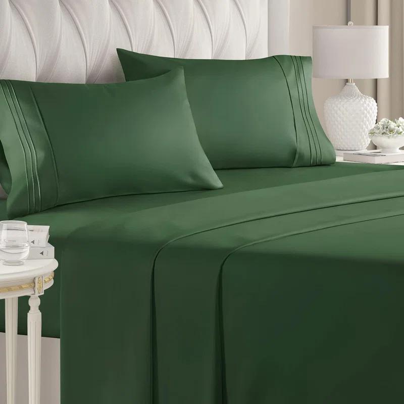 CGK Linens 4 Piece Sheet Set Premium Cooling, Soft & Wrinkle Free Sheet Set