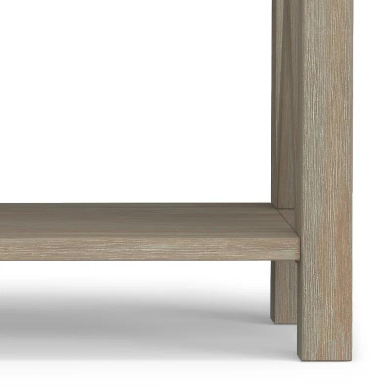 Simpli Home Kitchener 47"W Solid Wood Contemporary Storage Console Table with 2 Drawers and Bottom Storage Shelf