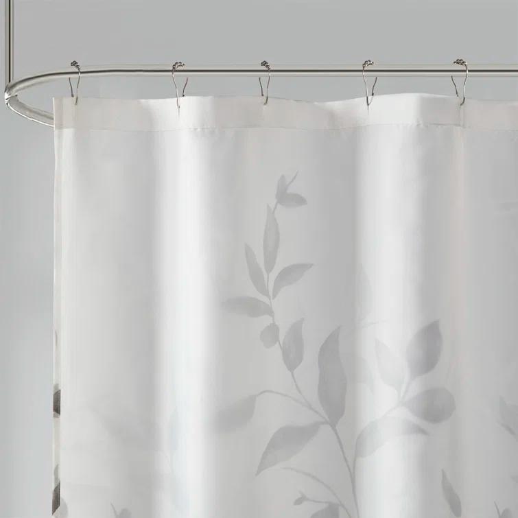 Madison Park Trent Botanical Burnout Floral Printed Shower Curtain