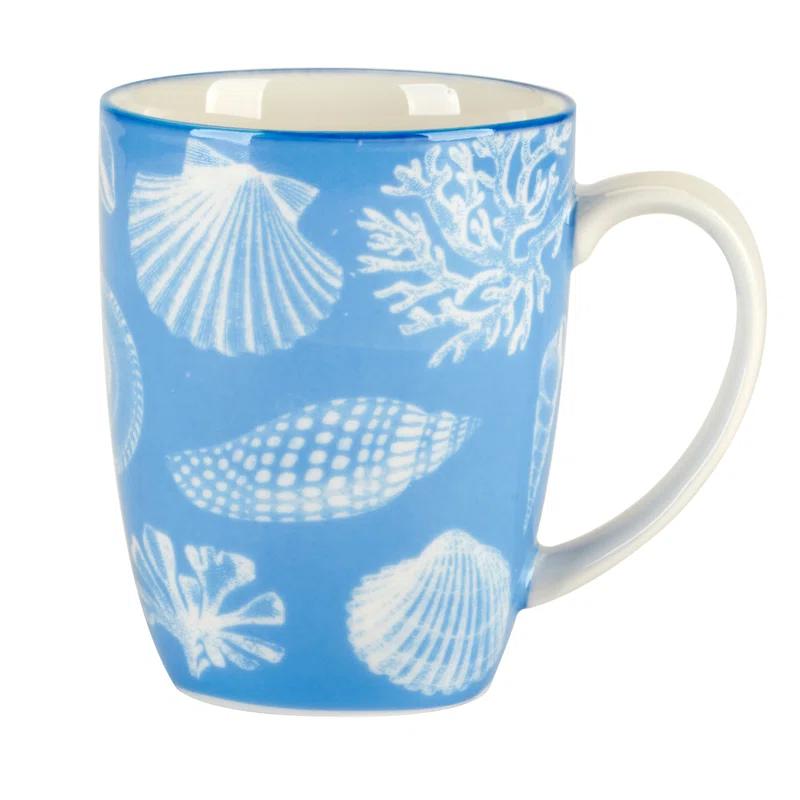 Certified International Seaside Set of 6  Mugs 6 asst 4.75in x 3.25in x 4.25in 14 oz (Set of 6)