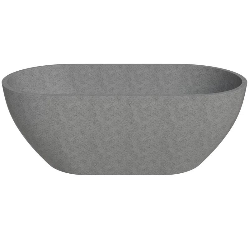 Alfi Brand ABCO59TUB 59'' x 29.5'' Soaking Stone Bathtub