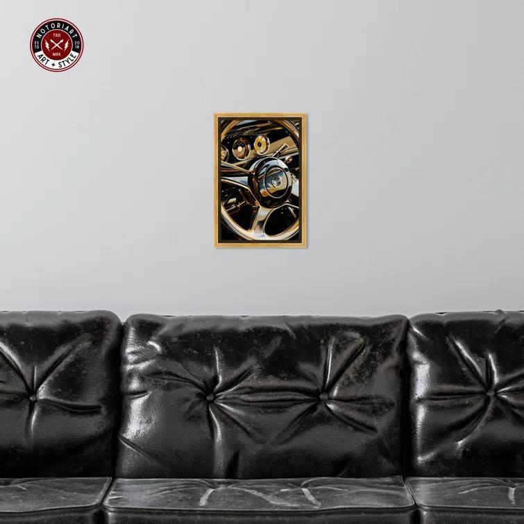 Notori Art Notoriart Elegant Steering Wheel Framed Car 1 Piece Canvas Wall Art