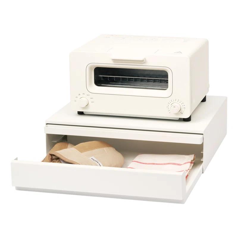 Yamazaki Home Yamazaki Home Countertop Drawer With Pull-Out Shelf, Steel, Holds 37 Lbs