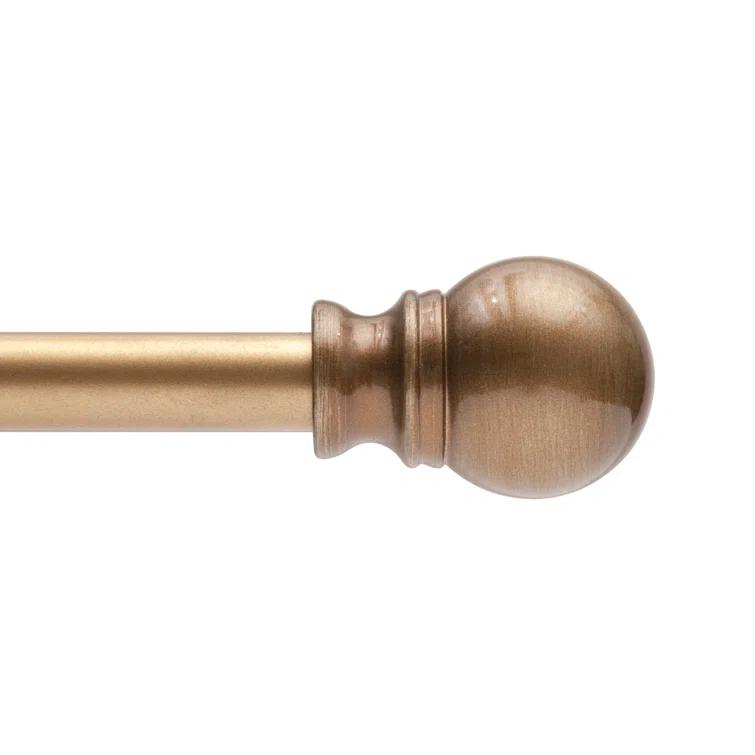 Kenney Kingstown Metal Adjustable 0.5" Single Curtain Rod