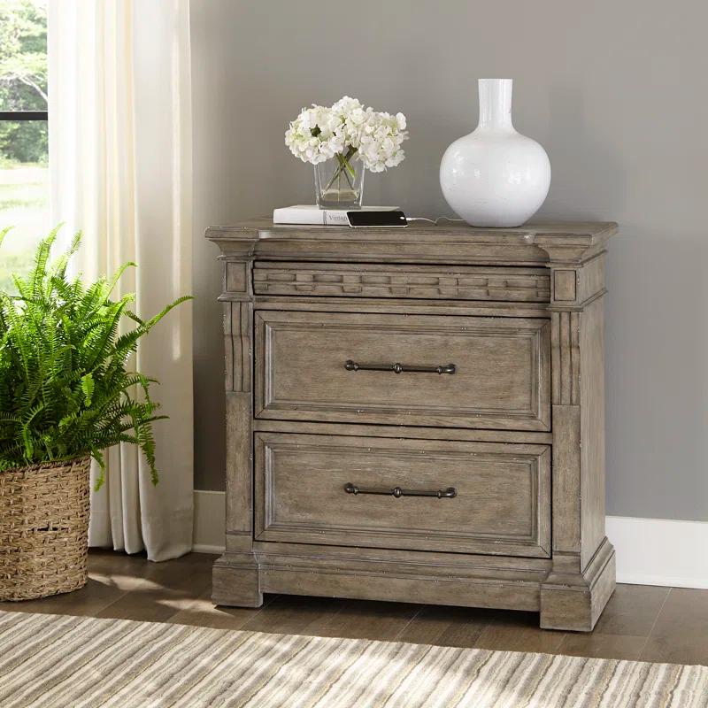 Liberty Furniture Town & Country Bedside Night Stand With Charging Station